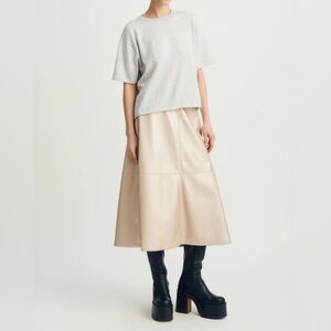 Melissa Nepton Terry Skirt - Metallic Pearl
